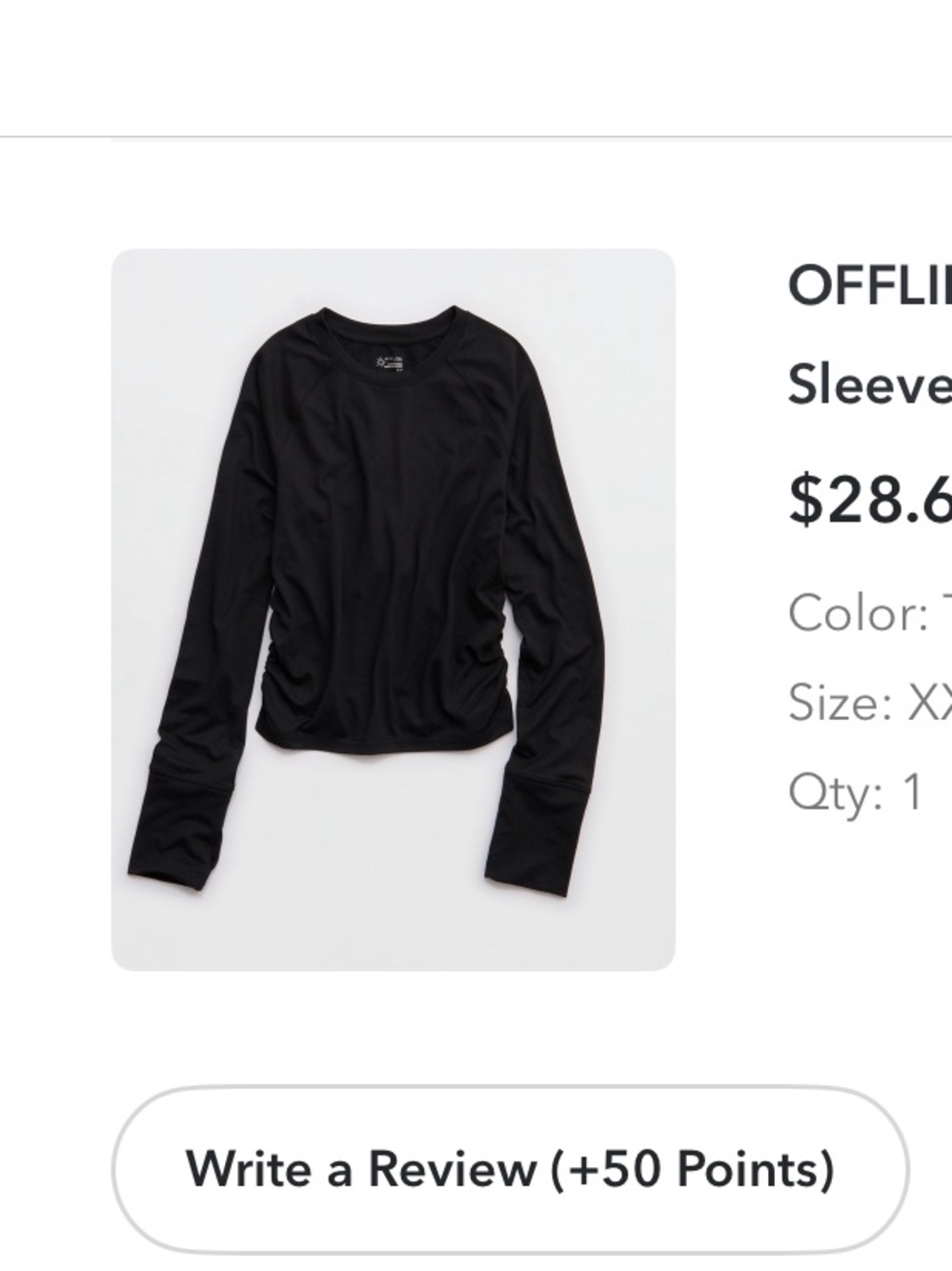 aerie True Black Weekend Away Long Sleeve Tee